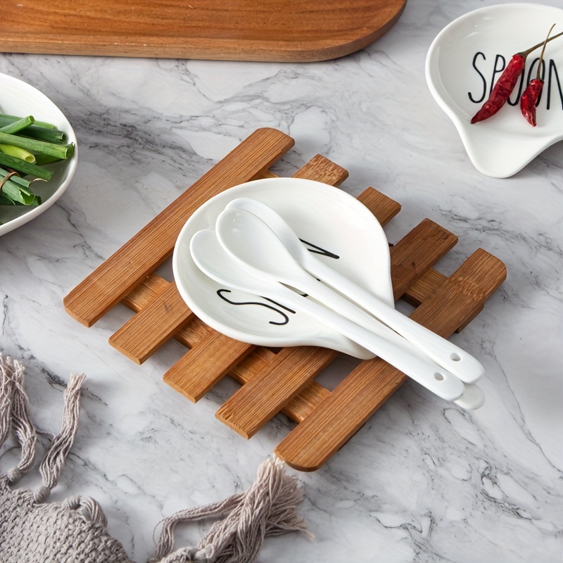  Ceramic Spoon Rest for Stove Top - Farmhouse Spoon