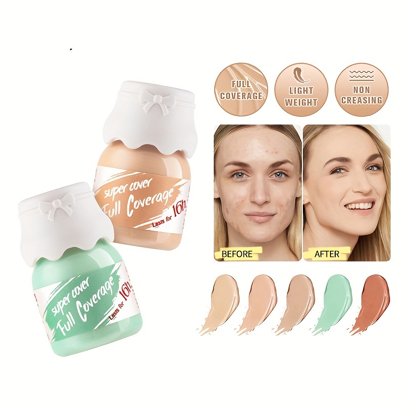 5 Colors High Coverage Liquid Concealer Long lasting Korean - Temu