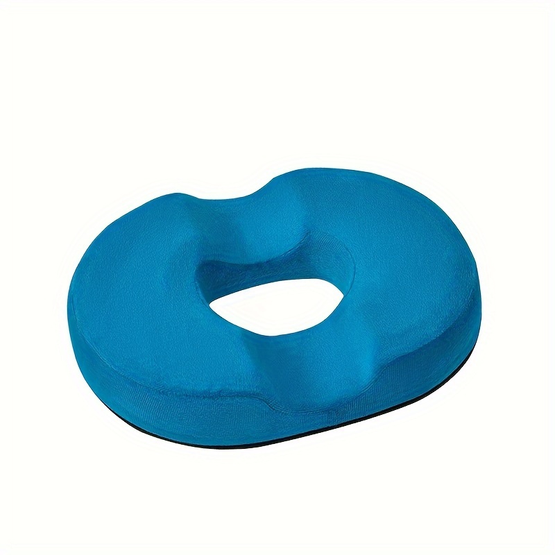 Orthopedic Donut Seat Cushion Memory Foam Cushion Tailbone & Coccyx Memory Foam Pillow - Pain Relief & Relieves Tailbone Pressure, Blue