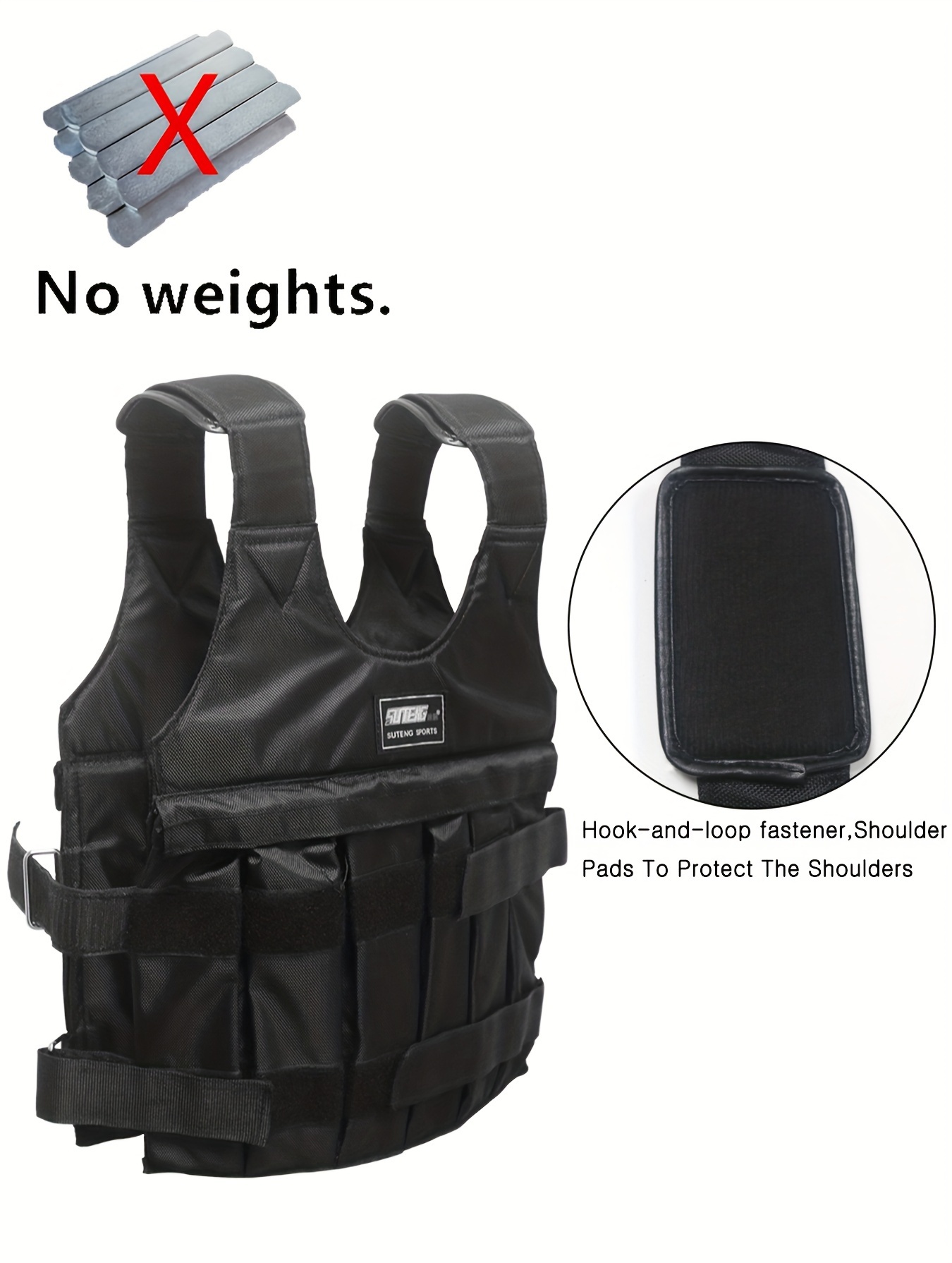 1 Stück 50 Kg Verstellbare Outdoor-Sport-Gewichtsweste, Fitness  Verstellbare Gewichtheberweste (nur Weste)