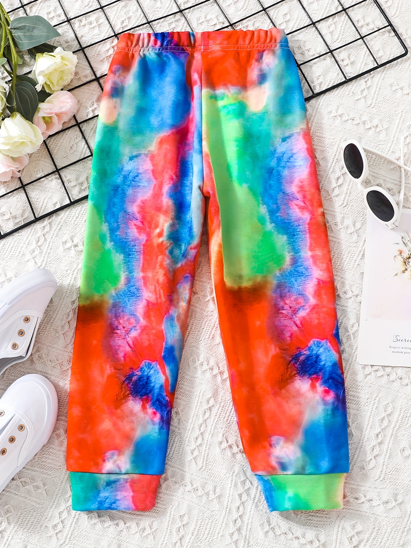 Multicoloured tie dye online joggers