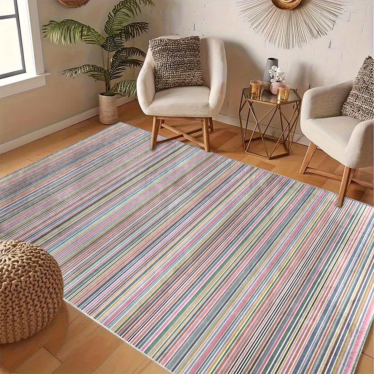 Living Room Carpet Floor Mats Area Rugs Modern Geometric - Temu