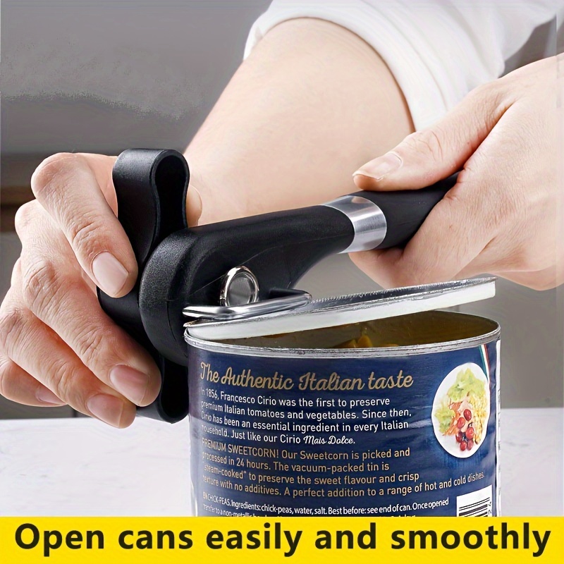Can Openers Can Opener Cut Easy Grip Manual Opener Knife For Cans Lid  Plastic Professional Kitchen Tool Safety Hand-actuated Side - Temu