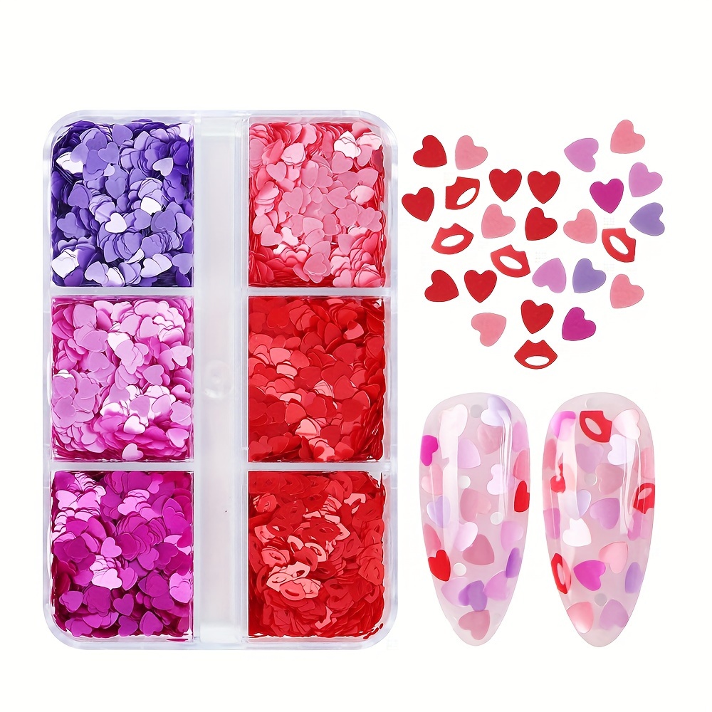 Valentine's Day Resin Filling Accessories Love Hearts Sequins Glitter For  Epoxy Resin Fillers DIY Silicone Mold Crafts Materials