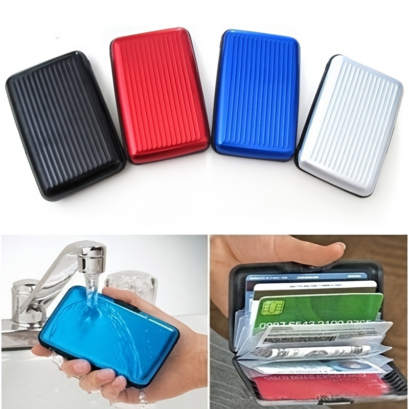 Anti theft Id Credit Card Holder Porte Carte Thin Aluminium - Temu