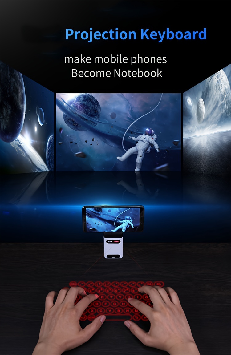 wireless virtual keyboard portable mini projection keyboard for smart phone pc tablets keyboard projector details 0