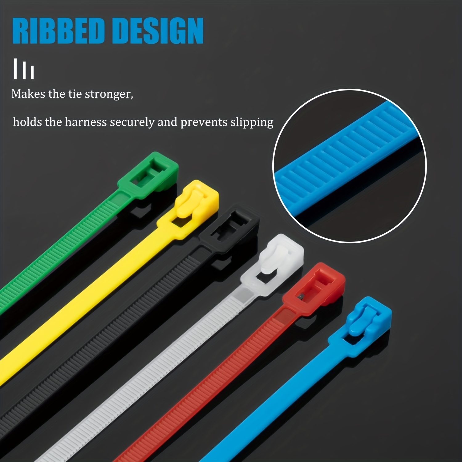 Releasable Reusable Zip Ties 12 Inch Heavy Duty Zip Tie Thick Black Cable  Ties Reusable 100 Pack 50lb Tensile Strength Nylon Cable Wire Ties for