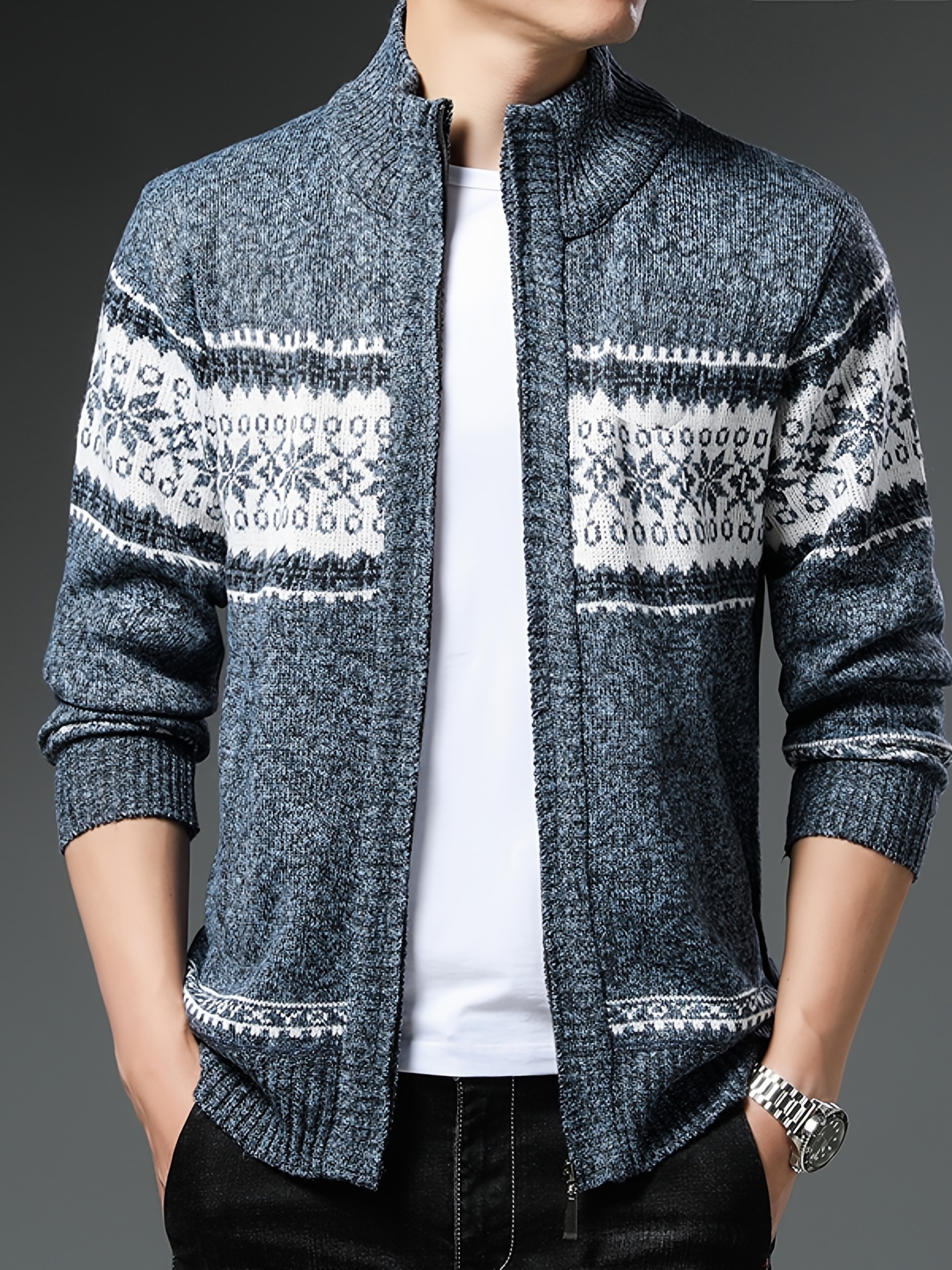 Mens on sale snowflake cardigan