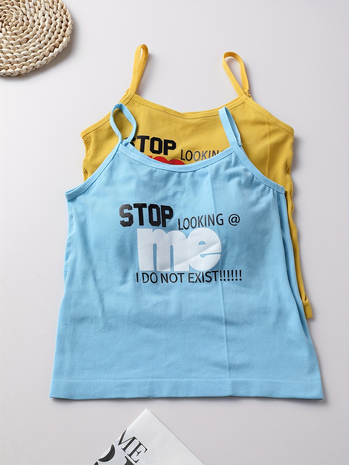 2pcs cute girls sports vest with insets letter print tank top for sports running outdoor 13 16y details 5