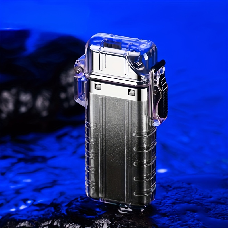 Rechargeable Waterproof Windproof Double Arc Lighter For Men - Temu