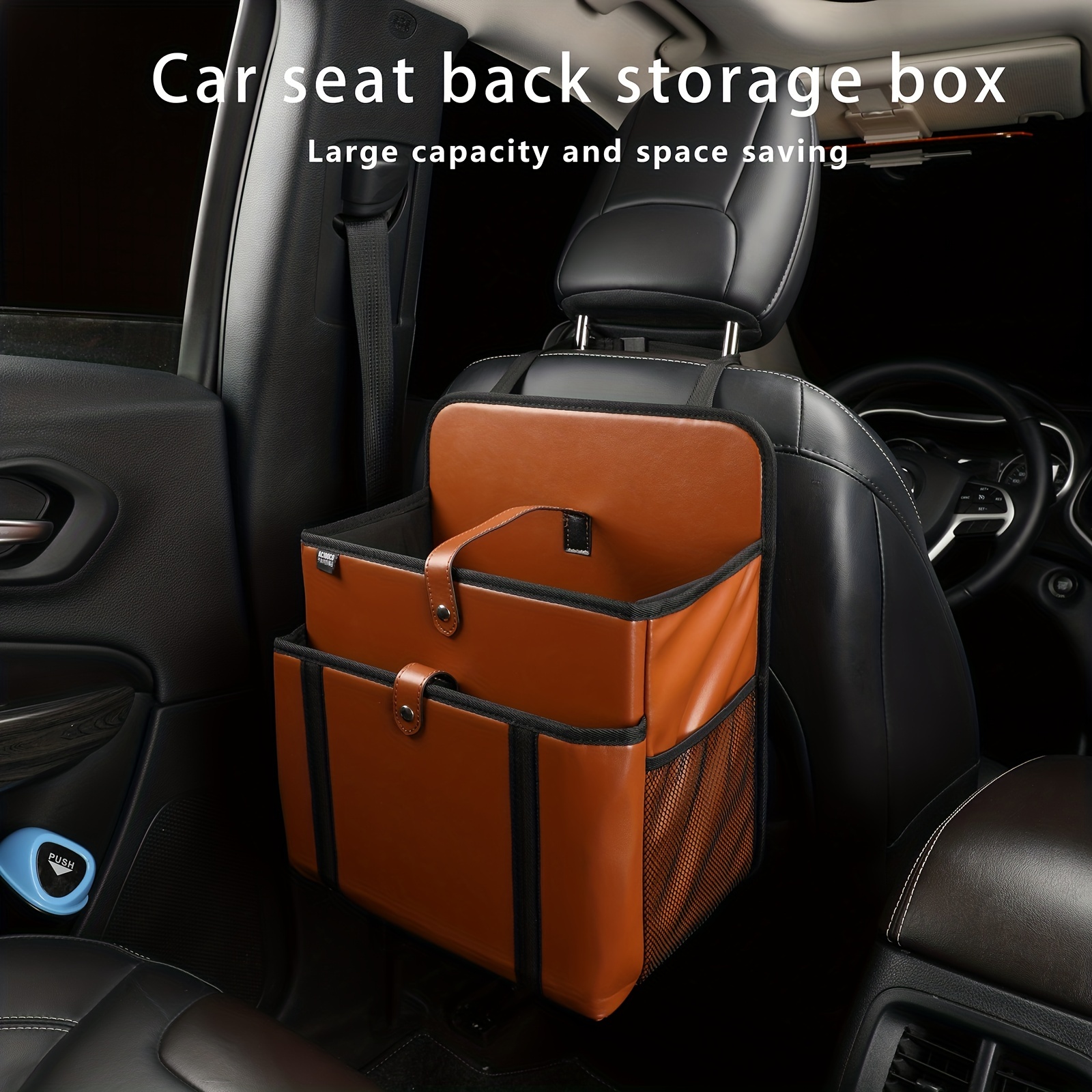 Car Chair Back Storage Bag + Hanging Bag + Foldable + Car - Temu Australia