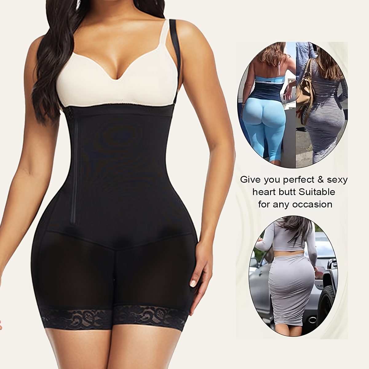 Women Shapewear Bodysuit Tummy Control Fajas Body Shaper For Women With  Zipper Plus Size Shapewear