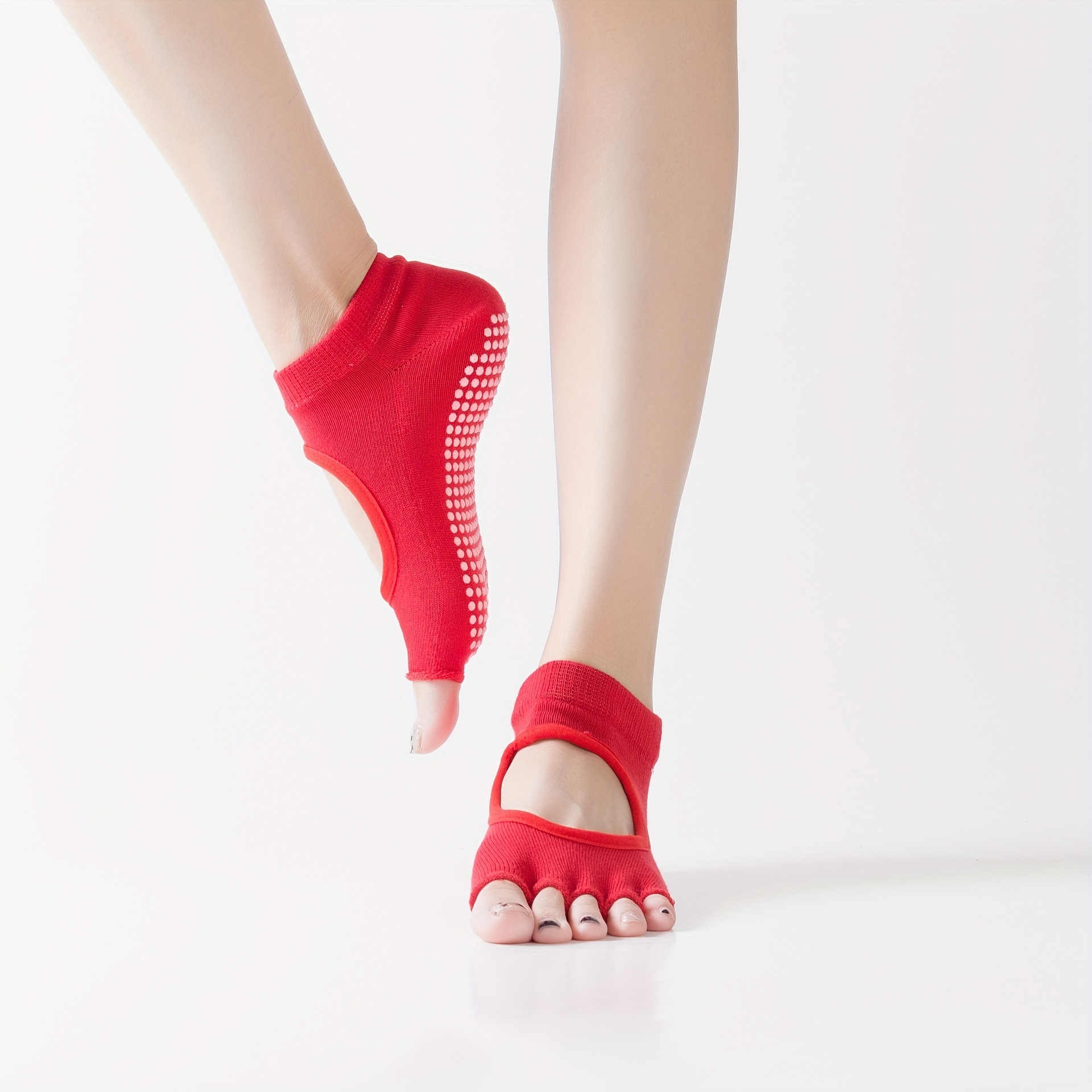 Non slip Half Toe Dance Socks Grippers Yoga Pilates Barre - Temu United  Kingdom