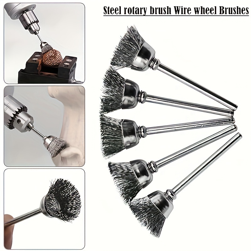 9pcs Steel Wire Wheel Brushes Rotary Tools Grinders Engraving Machines