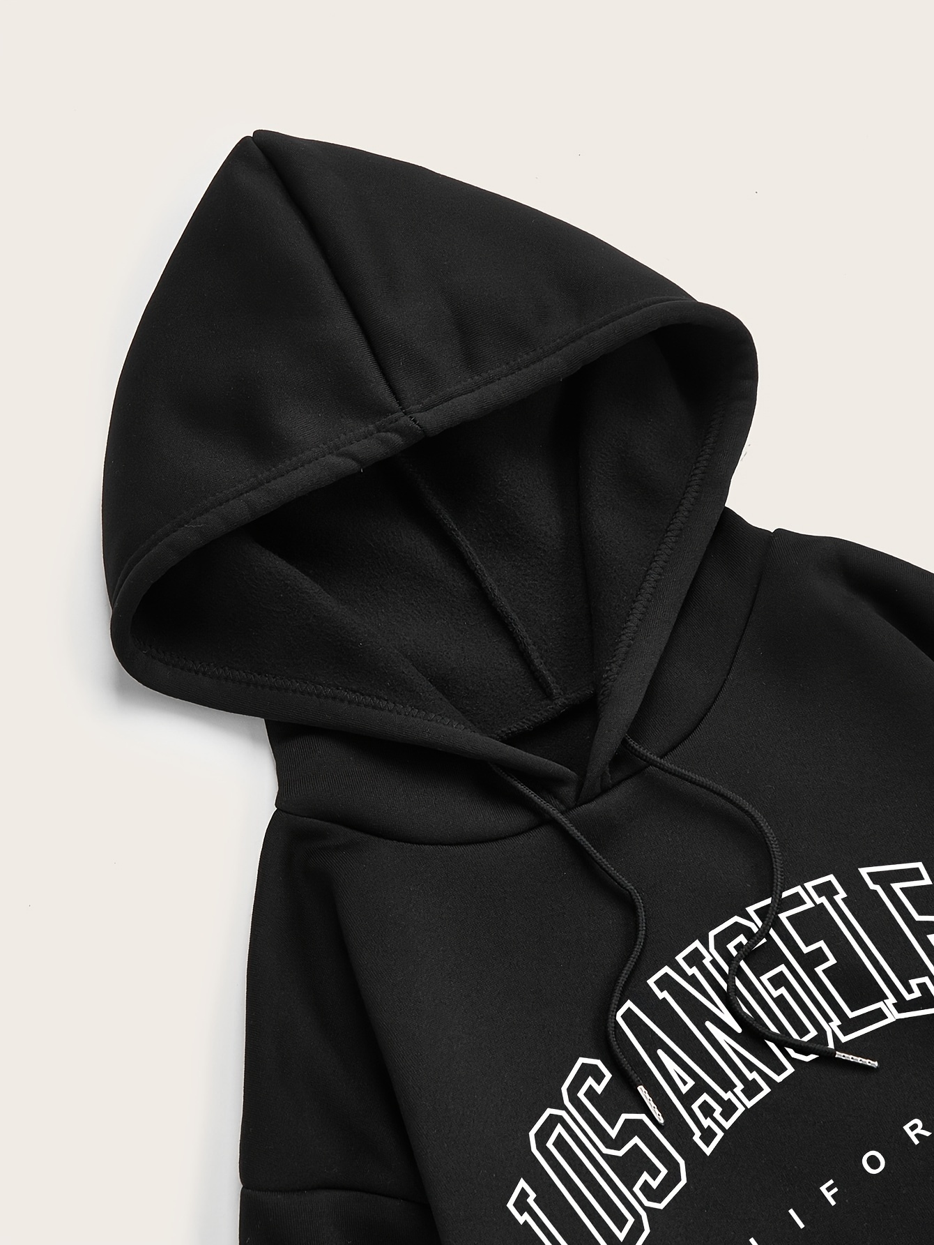 Essential Hoodies Long Sleeve Letter Los Angeles Pullover