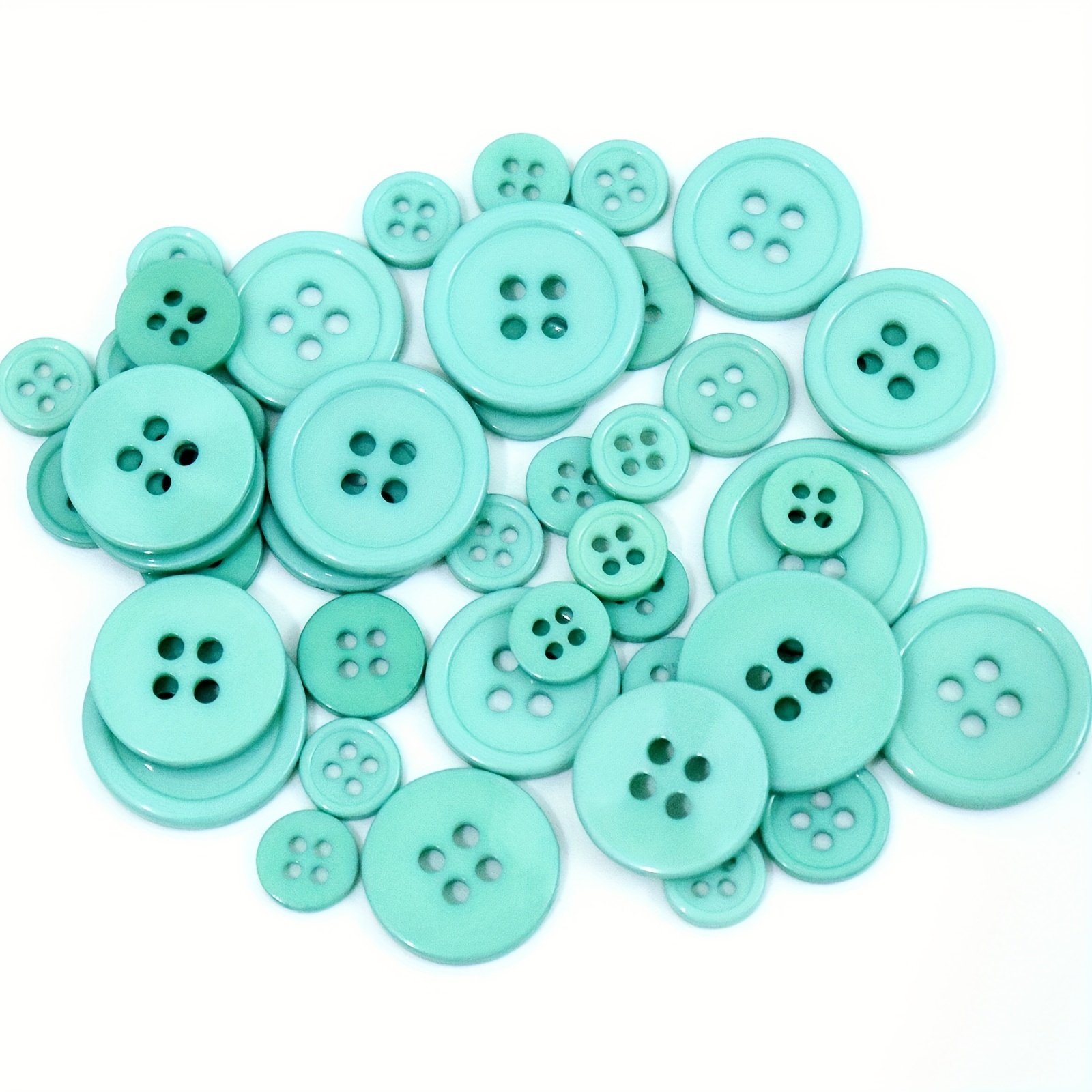 45pcs Resin Button Basic Sewing Buttons for DIY