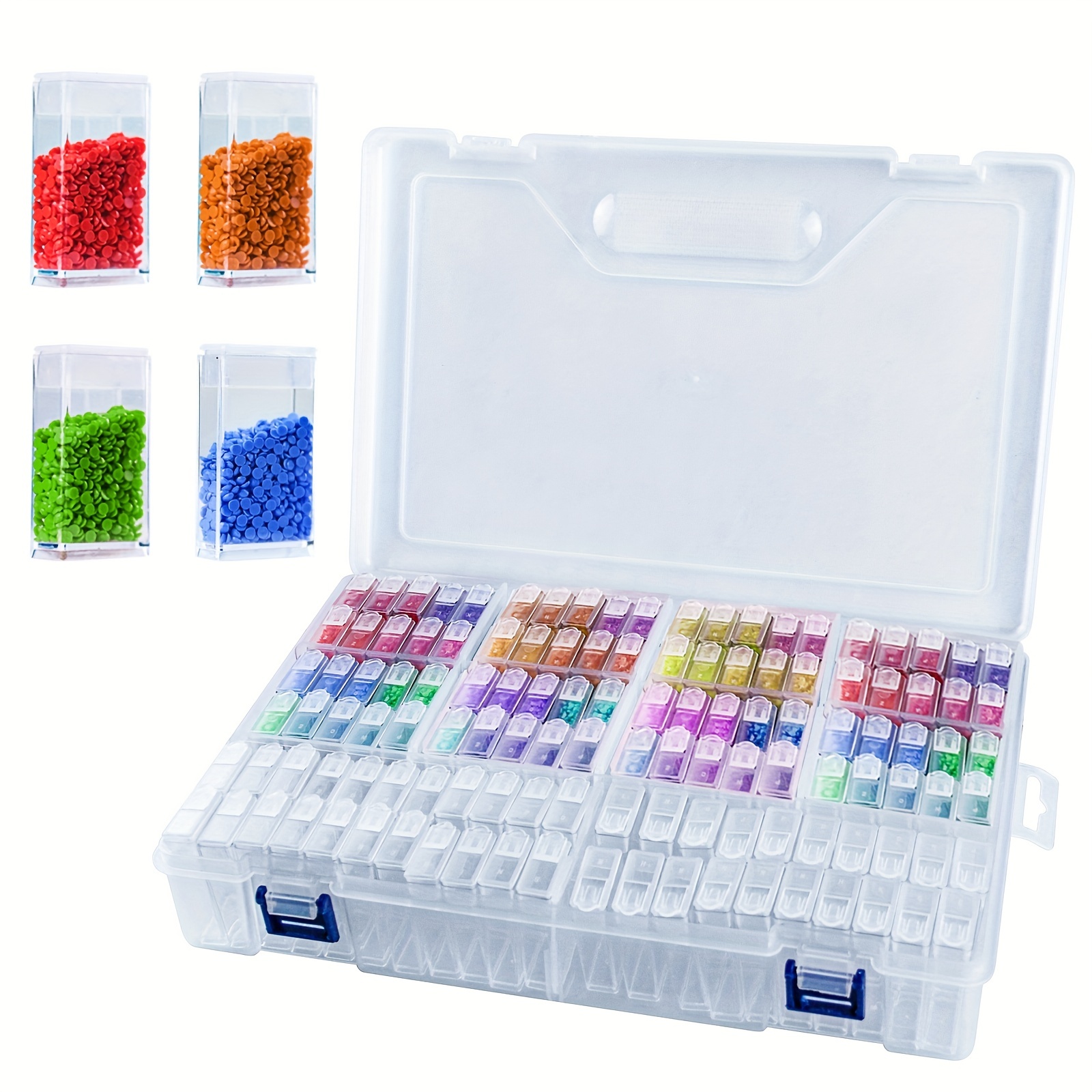 24 Pcs Small Bead Organizer Bead Case Storage Organizer Diamond Art  Containers Accessory Storage with 2 Pcs Hinged Lid - AliExpress