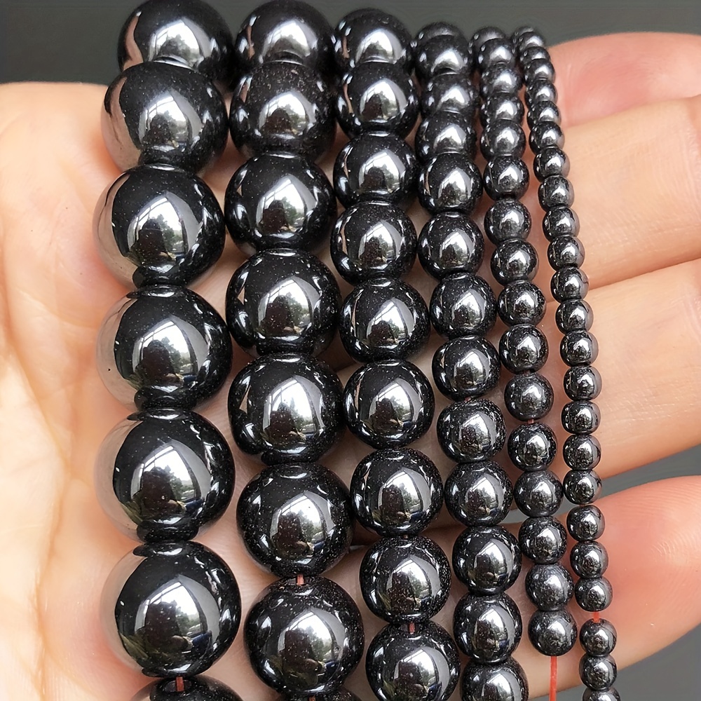 1 Strand Smooth Black Hematite Beads for Bracelet for Jewelry Making  Supplies