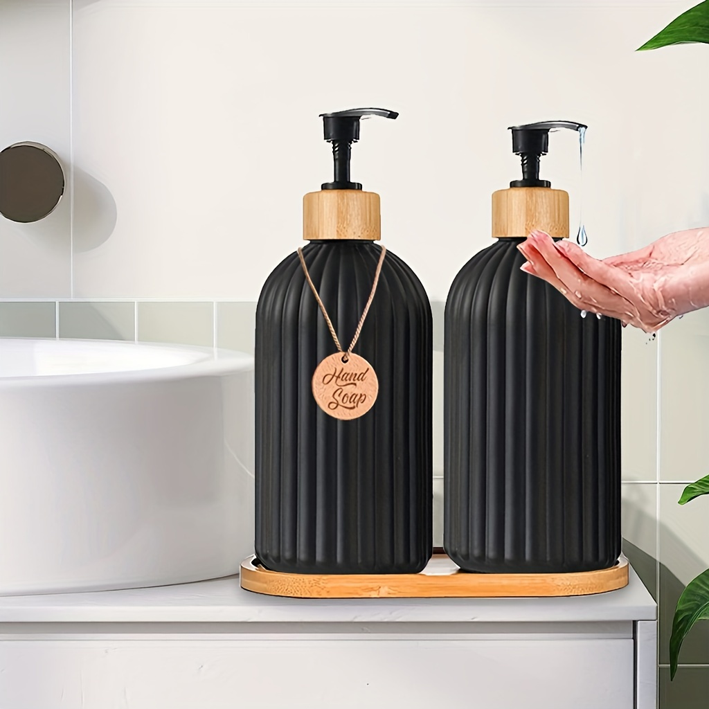 2 Pezzi Dispenser Sapone In Plastica Ricaricabile Bagno E - Temu Italy
