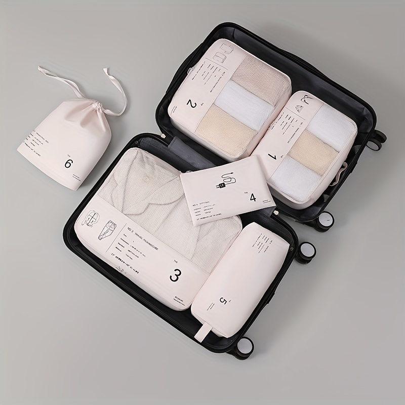 1pc Clothing Storage Bag, Portable Travel Luggage Organizer