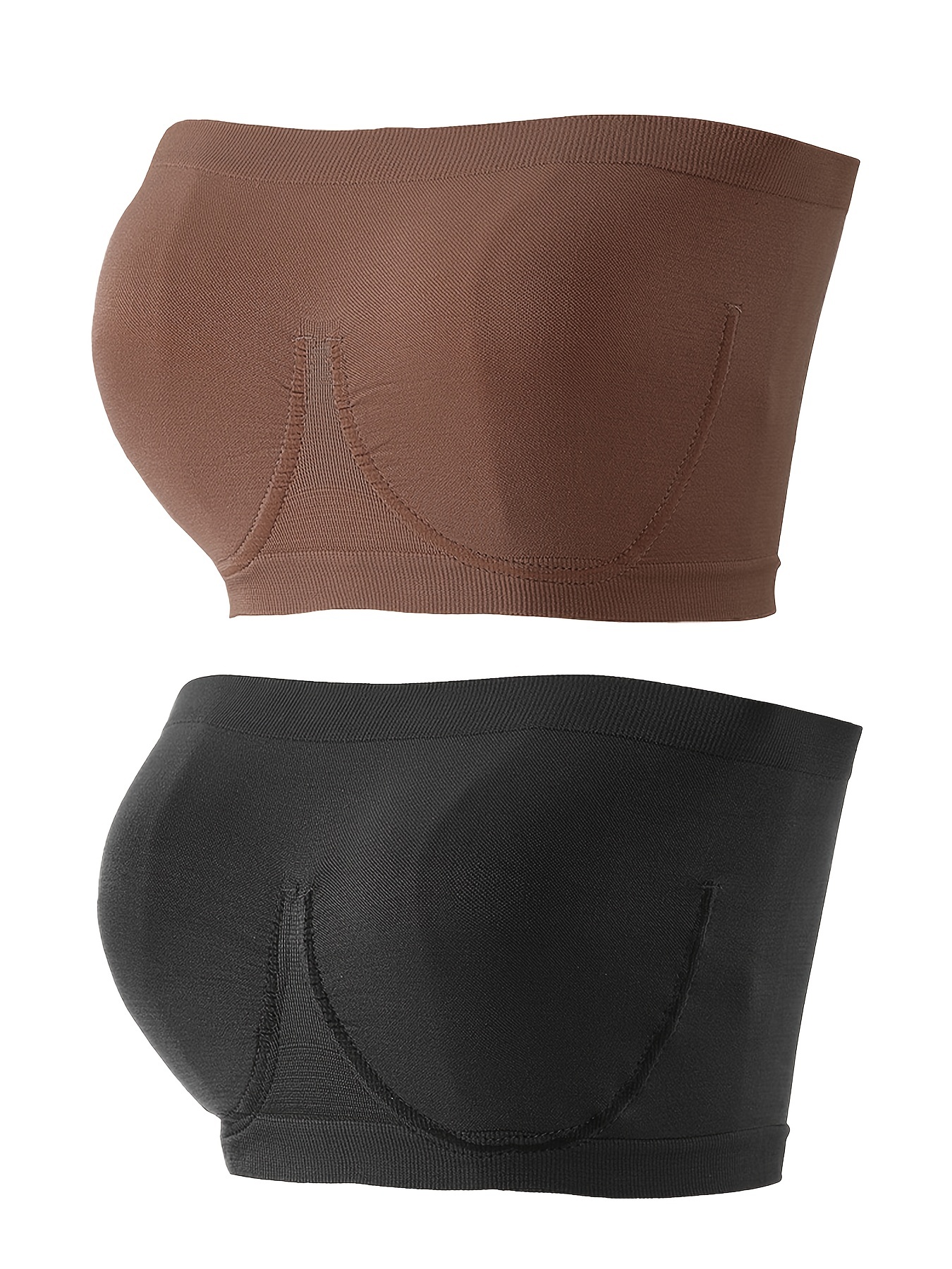 Seamless Strapless Bandeau Bra, Push Up Invisible Everyday Bra, Women's  Lingerie & Underwear