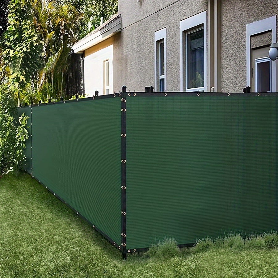 

1pc Green Privacy Screen Fence Heavy Duty Fence Mesh Shade Mesh Cover For Wall Garden Patio Backyard Includes Ties