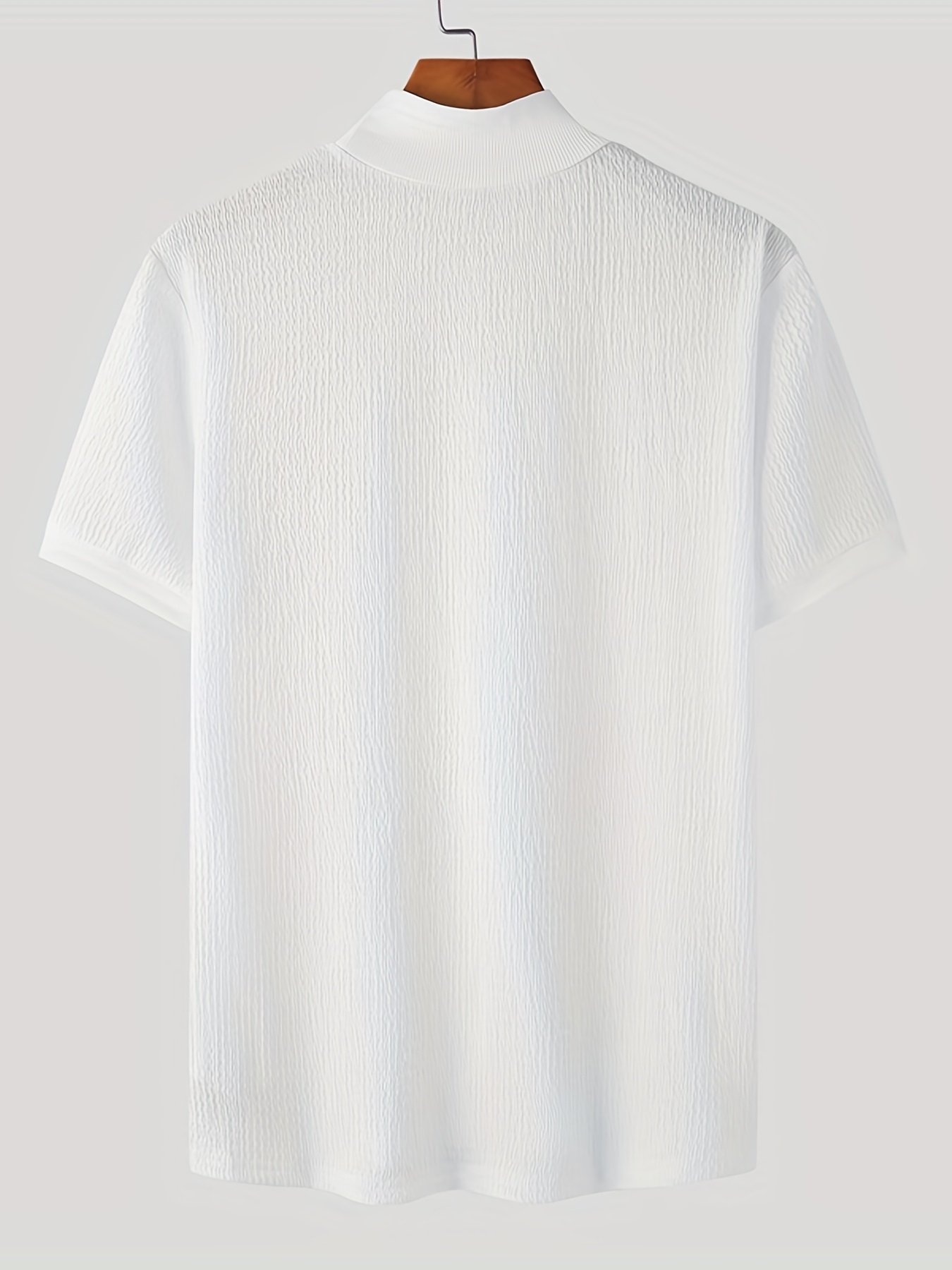 White Short Sleeve Turtleneck