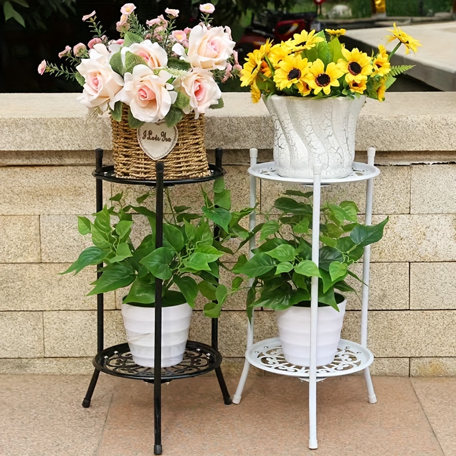 Soporte Plantas Flores Florales Metal 3 Niveles Soporte - Temu