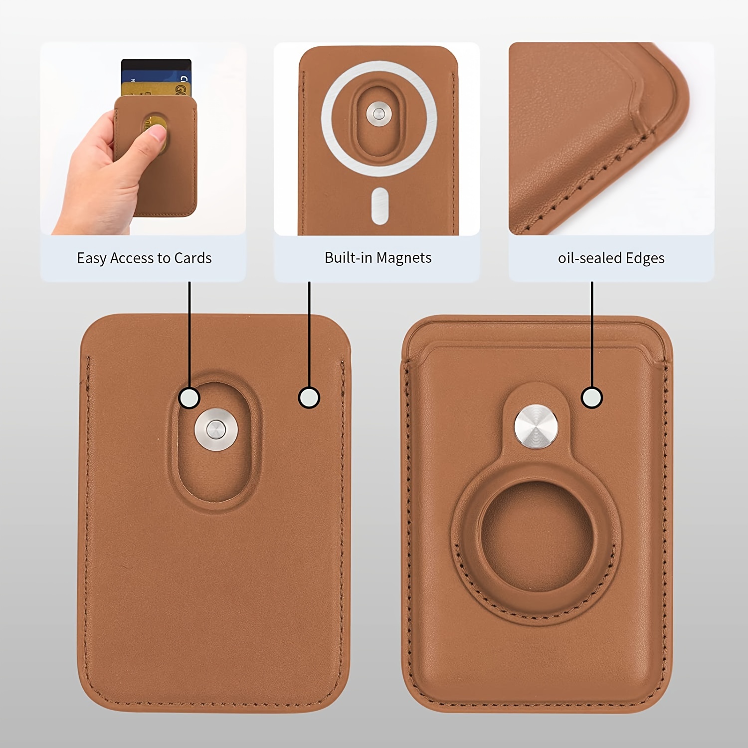 Portefeuille Airtag de Luxe pour homme et femme - Porte-cartes adapté pour  Apple
