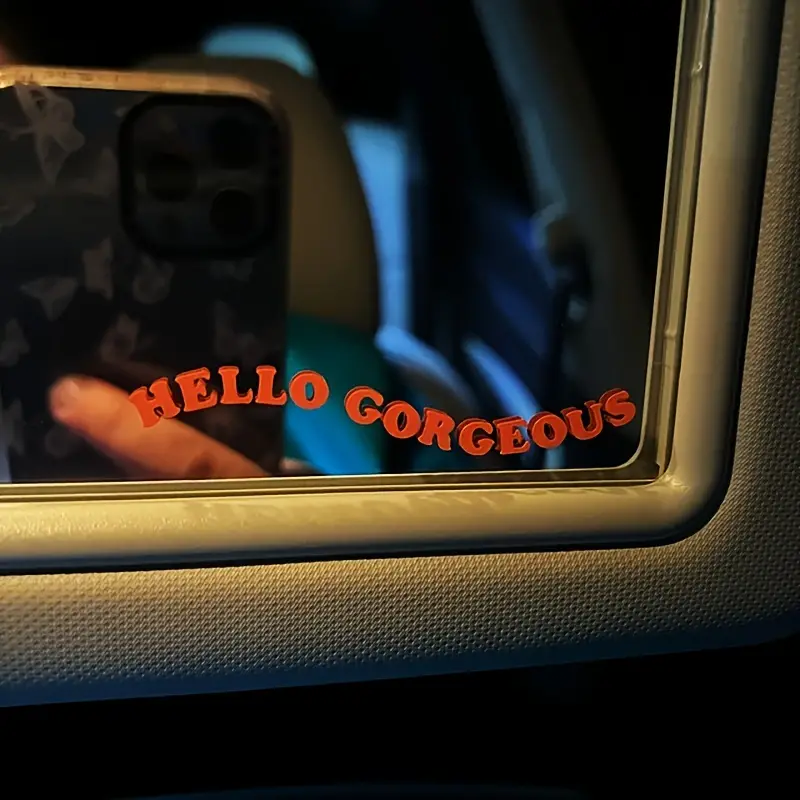 Auto spiegel aufkleber „hallo Wunderschönes Text design“ - Temu