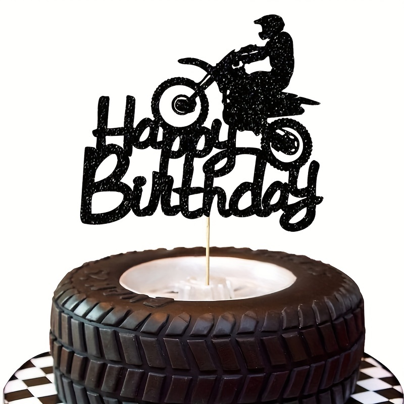 motorcycle cake topper