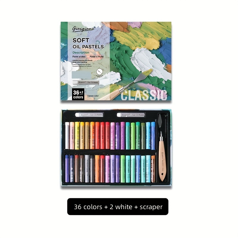 24/36/48 Color Crayon Acrylic Heavy Oily Oil Painting Stick Colorful Child  Crayon Kit Brushes Crayons Art