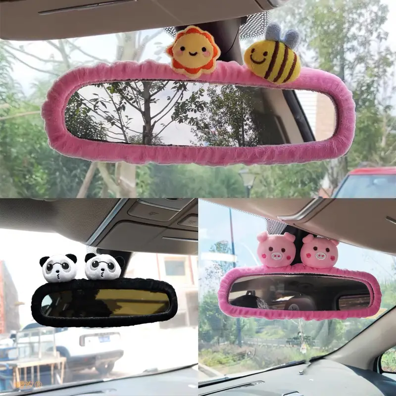 1pc Auto-rückspiegel-schutzhülle, Rückspiegel-ornament, Cartoon