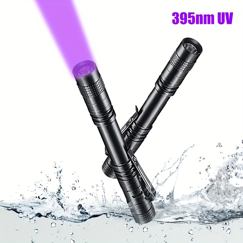 TNATRA Linterna UV de 365 nm y 395 nm, luz negra UV para curado con  pegamento UV, caza de rocas y minerales, detector de manchas de mascotas y