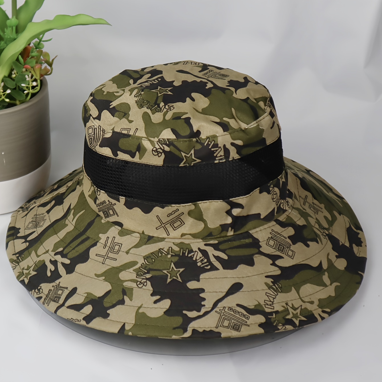 Las mejores ofertas en Camuflaje Poliéster Cubo sombreros para hombres