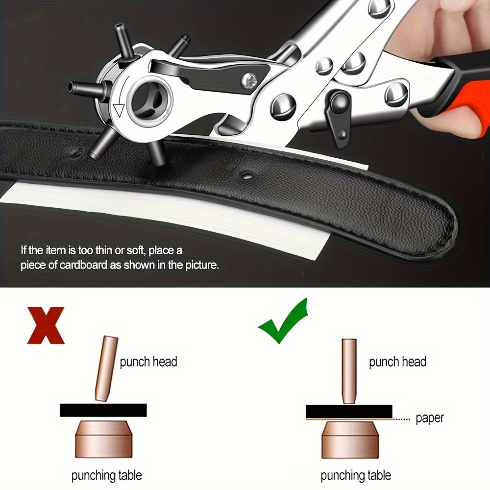 Alicates Perforadores de Orificios para Cinturón, Perforadora de