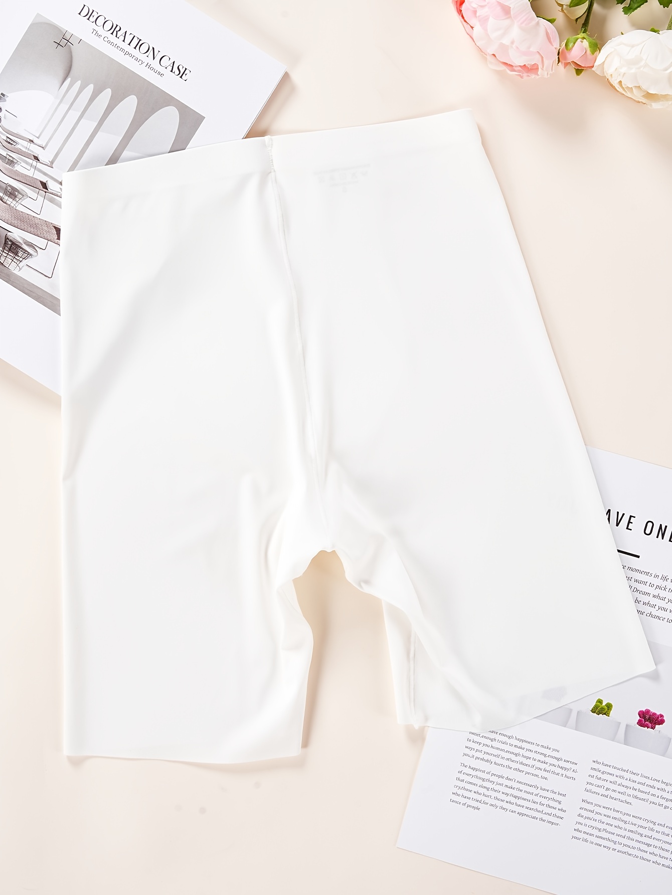 Simple Solid Boyshort Panties Soft Comfortable High Waist - Temu United  Arab Emirates