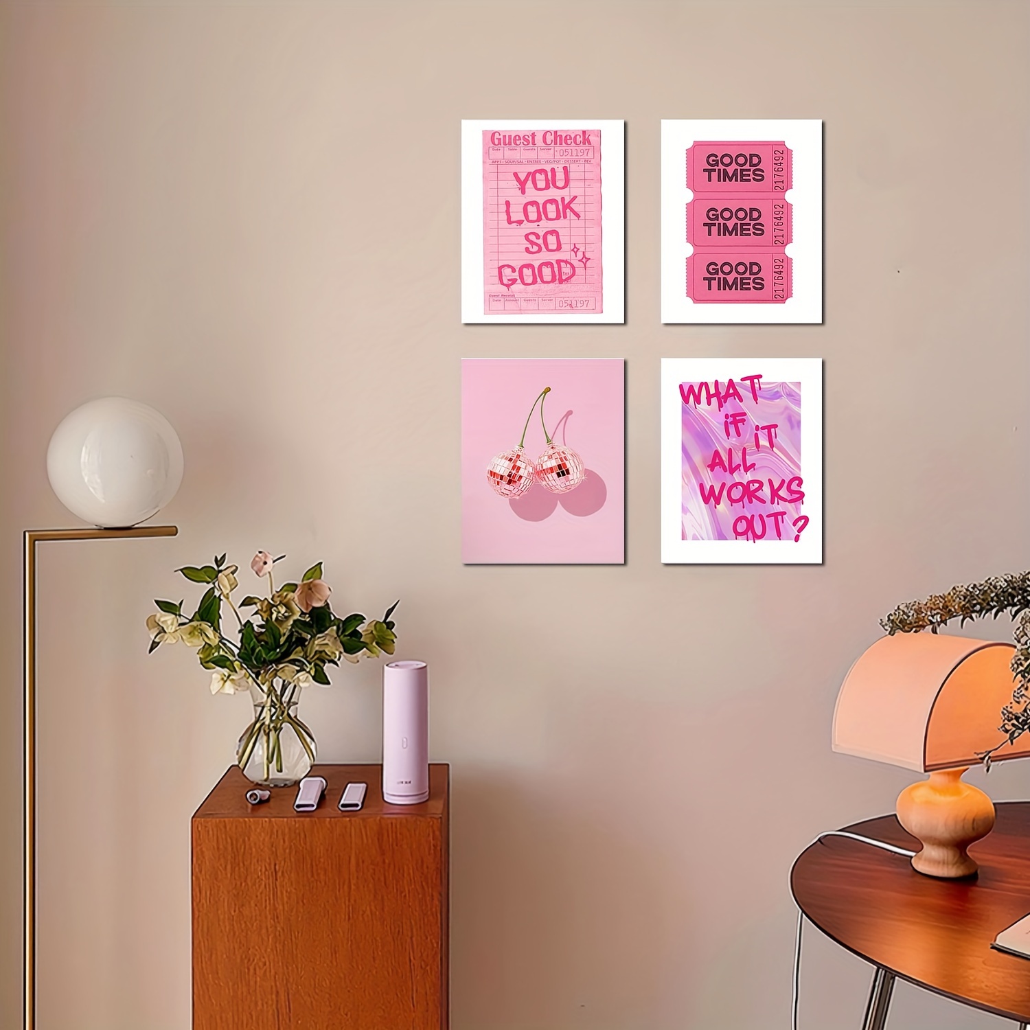 Disco Ball Wall Art, Pink Wall Art Trendy Retro, Trendy Disco Art, Pink  Aesthetic Room Decor, Dorm Room Decor, Disco Ball Poster 