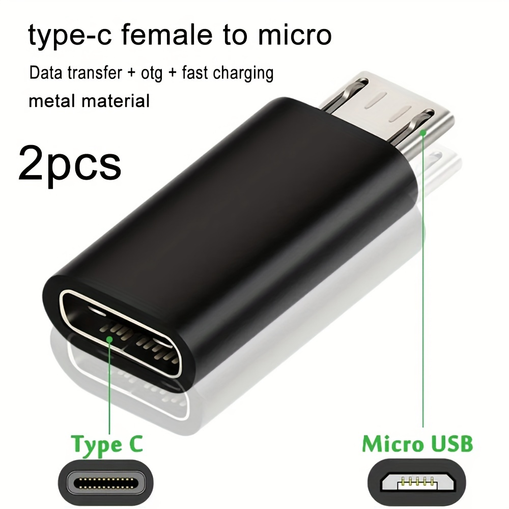 Adaptateur Métal de Câble USB Type-C Femelle VERS USB Mâle pour