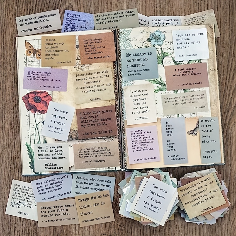  Juome 180pcs Quote Stickers for Journaling, Scrapbook