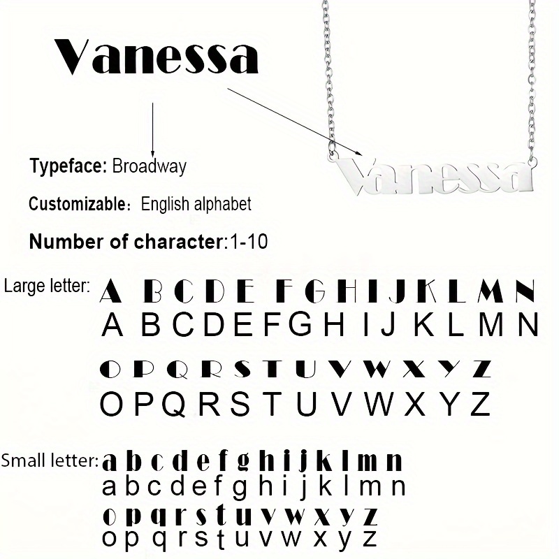 Vanessa name sale necklace