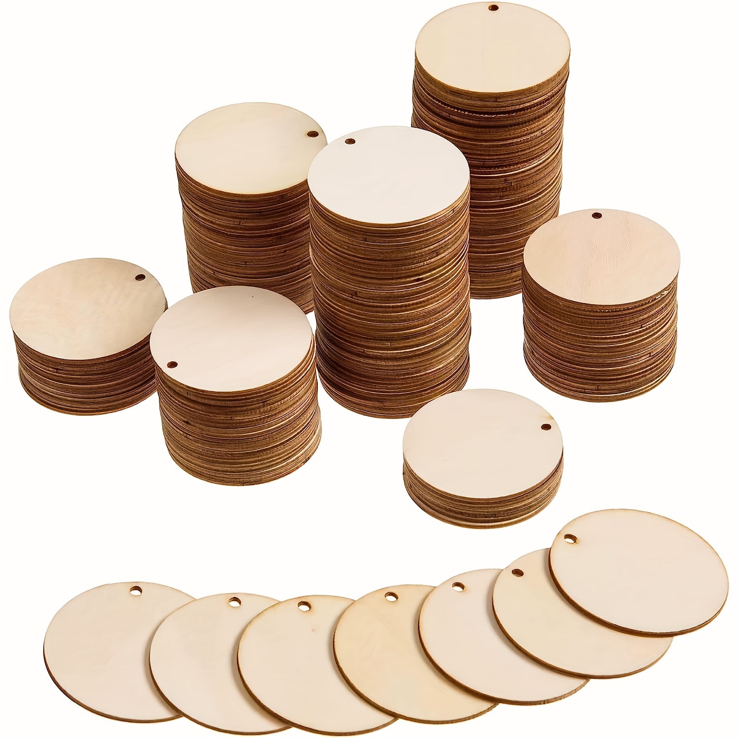 Per 20 pezzi 7cm-8cm Fette di legno Dischi di tronchi rotondi per Arts &  Crafts & Ornaments WS2078