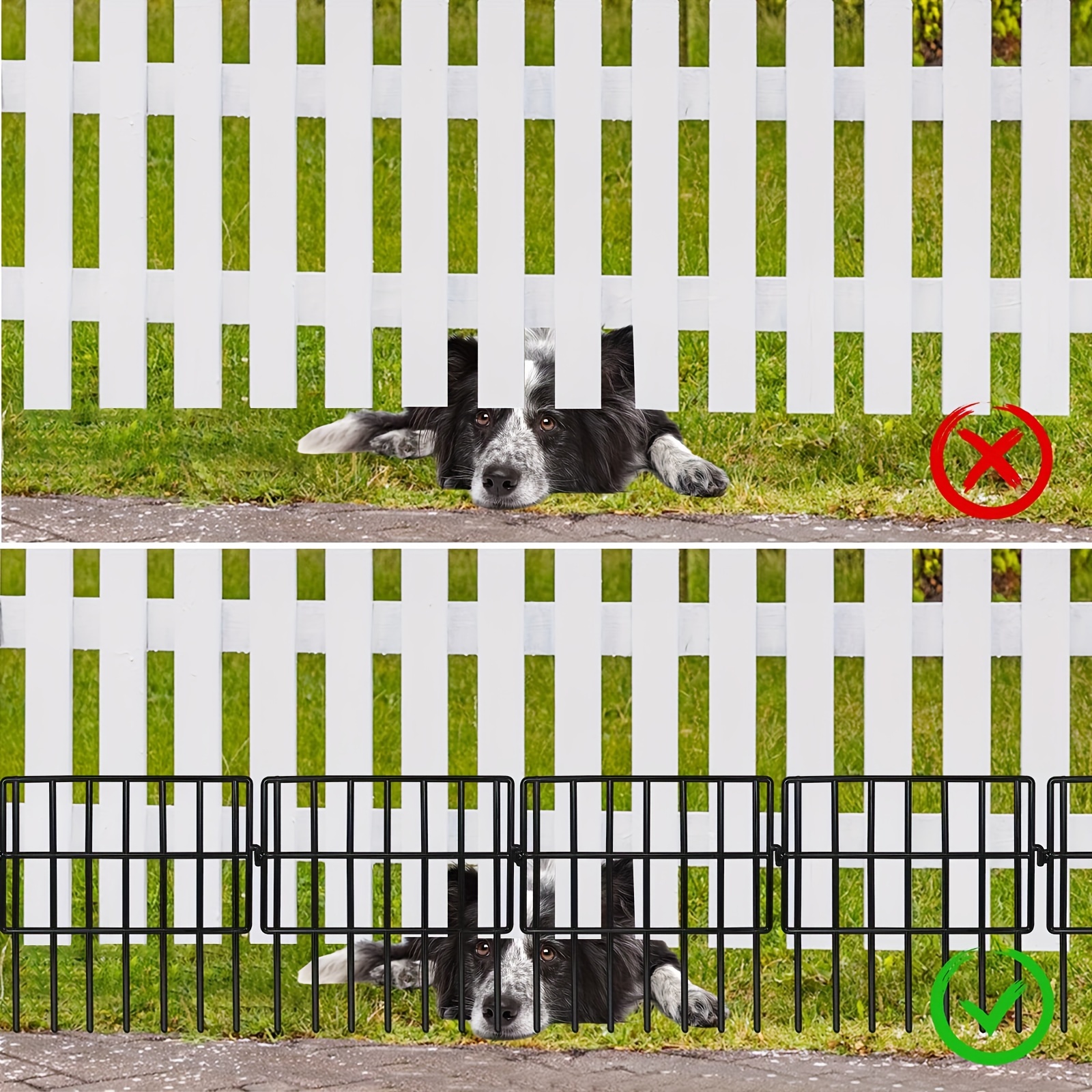 Paquete de 15 barreras para cerca de animales, barrera para valla sin  excavación, protector de cerca para perros, barrera de hueco debajo de la  cerca