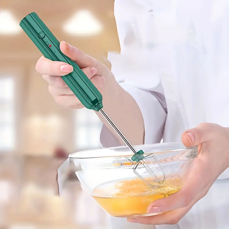 Electric Milk Frother Cream Whisk, Small Wireless Handheld Stainless Steel  Usb Charging Household Whisk - Temu