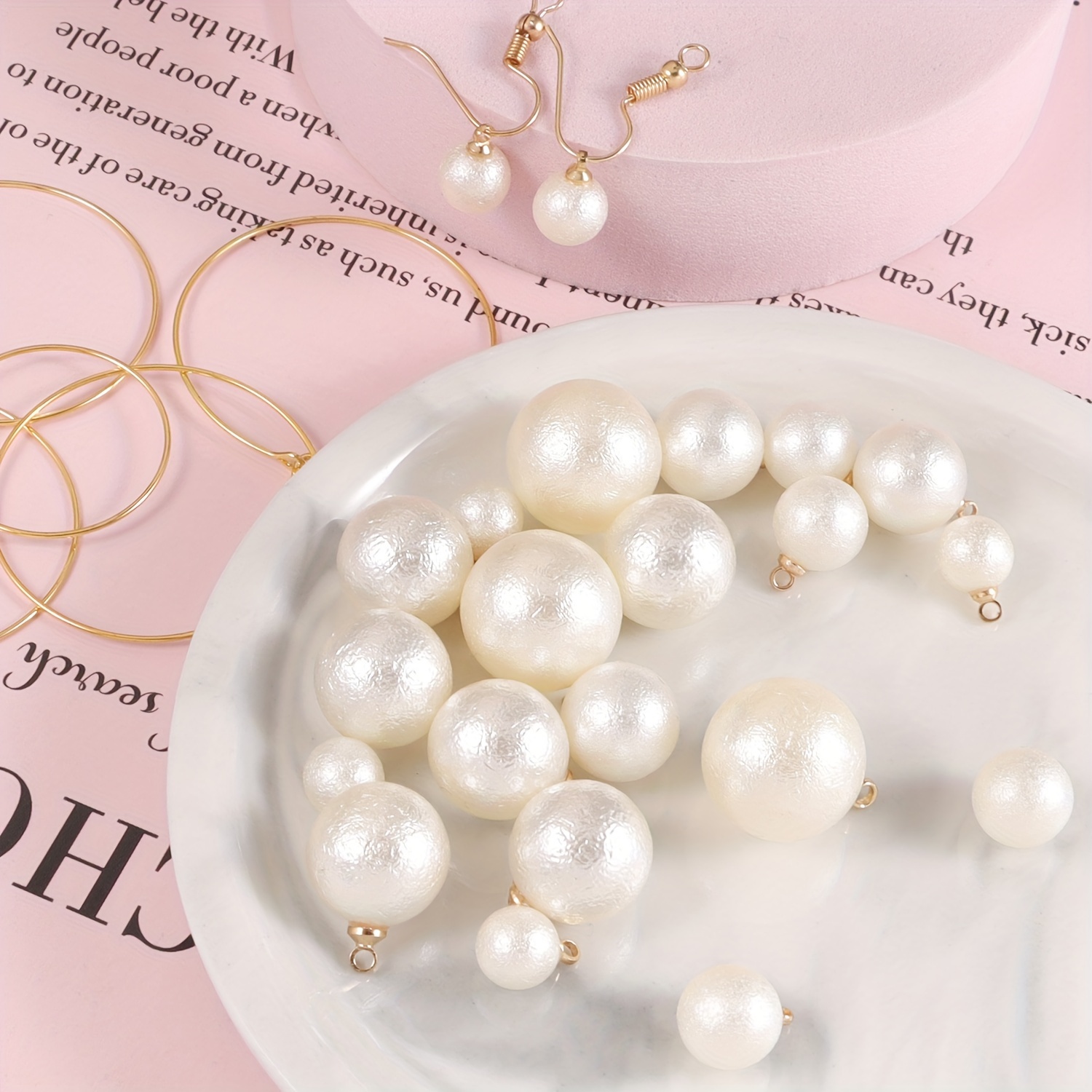 Gorgeous White Beige Imitation Pearl Beads Elegant Perfect - Temu