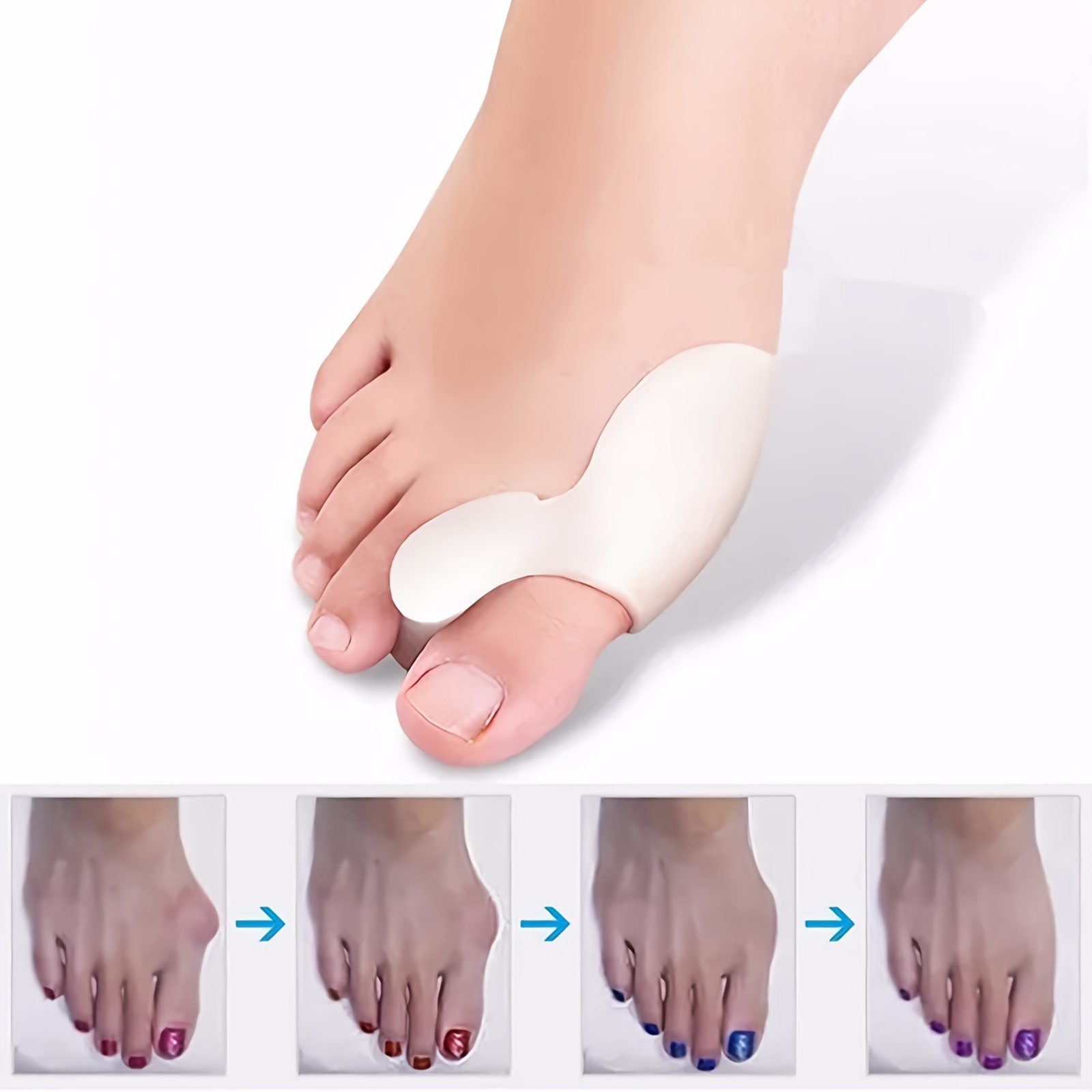 Gel Toe Stretcher & Toe Separators, Bestrice Bunion Corrector Toe  Protectors Straightener Flexible Orthopedic Toe Corrector Bunion Relief  Yoga Toes