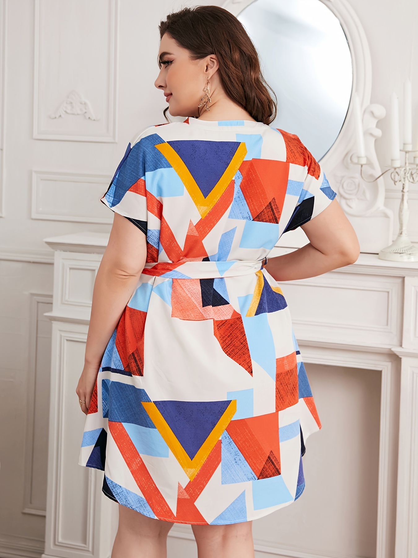 GEOMETRIC PRINT DRESS - Multicoloured