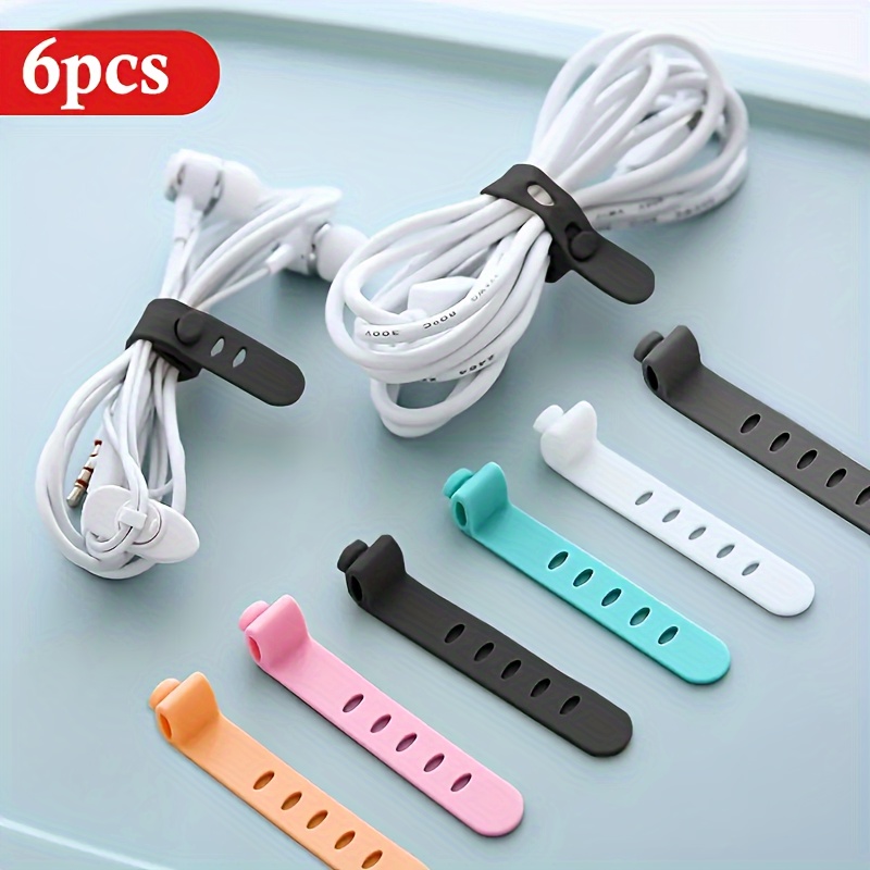 Rocoren-organizador de cables, enrollador de cables USB, Protector de  cargador para teléfono, ratón, auriculares, soporte de Cable de protección
