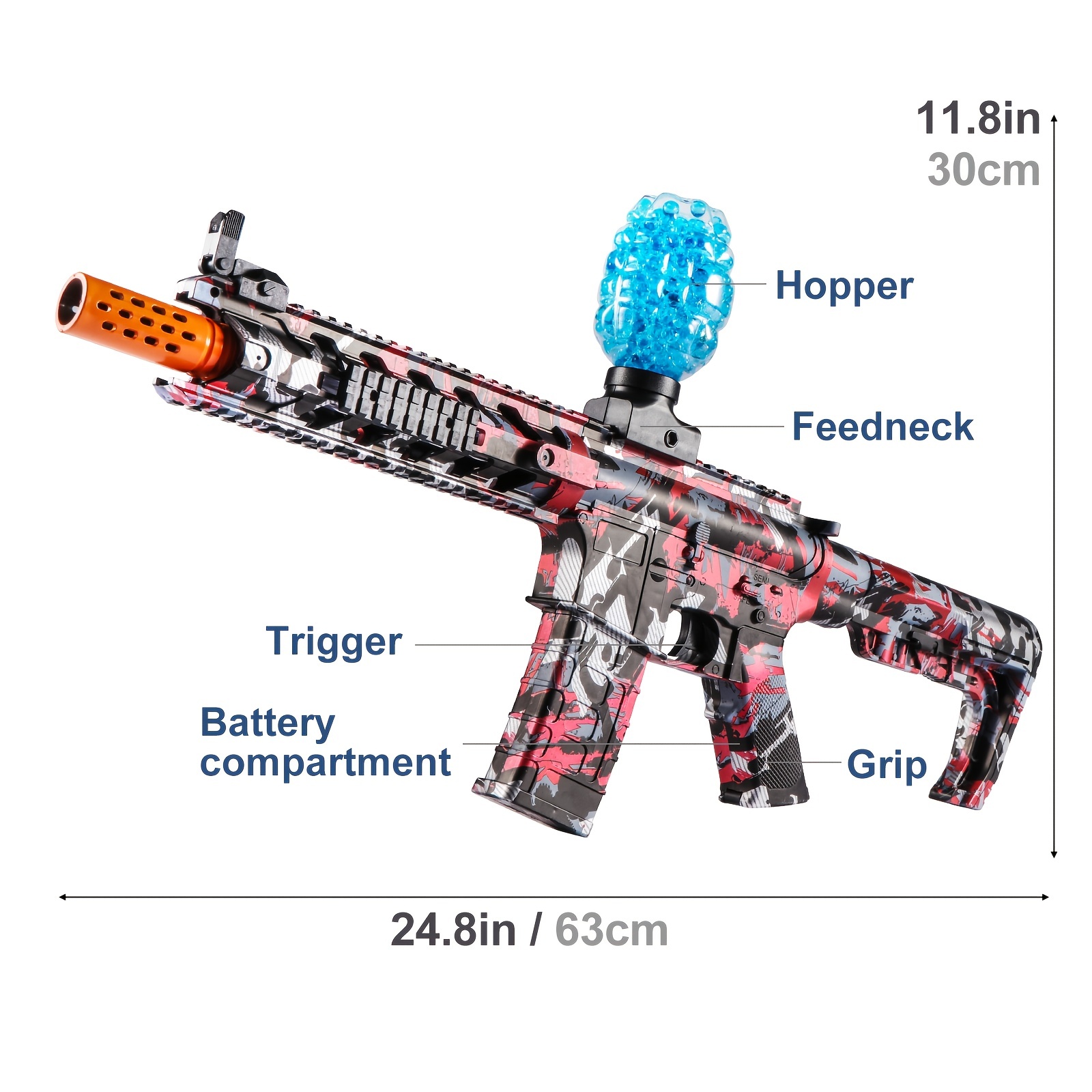 Electric M4 Orbeez Gun - 11.8inch 1 7111f76bcba822a1a4a85737488eccc2
