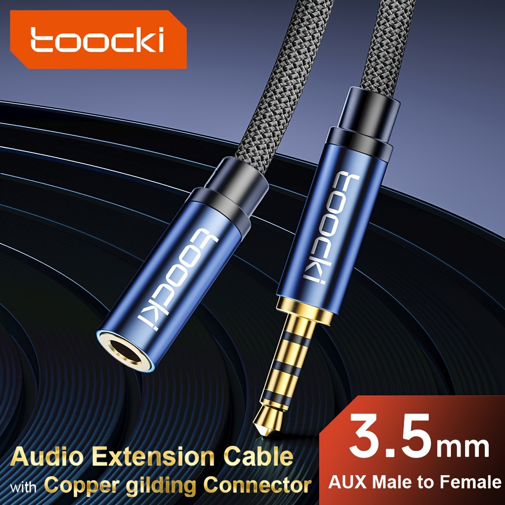 UGREEN Cable de audio de 0.138 pulgadas (0.138 in), cable auxiliar trenzado  de nailon macho a macho, sonido estéreo de alta fidelidad para